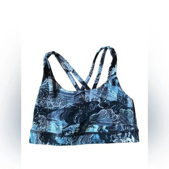 lululemon athletica Other - Lululemon Energy Sport Bra Blue Print Sz 6